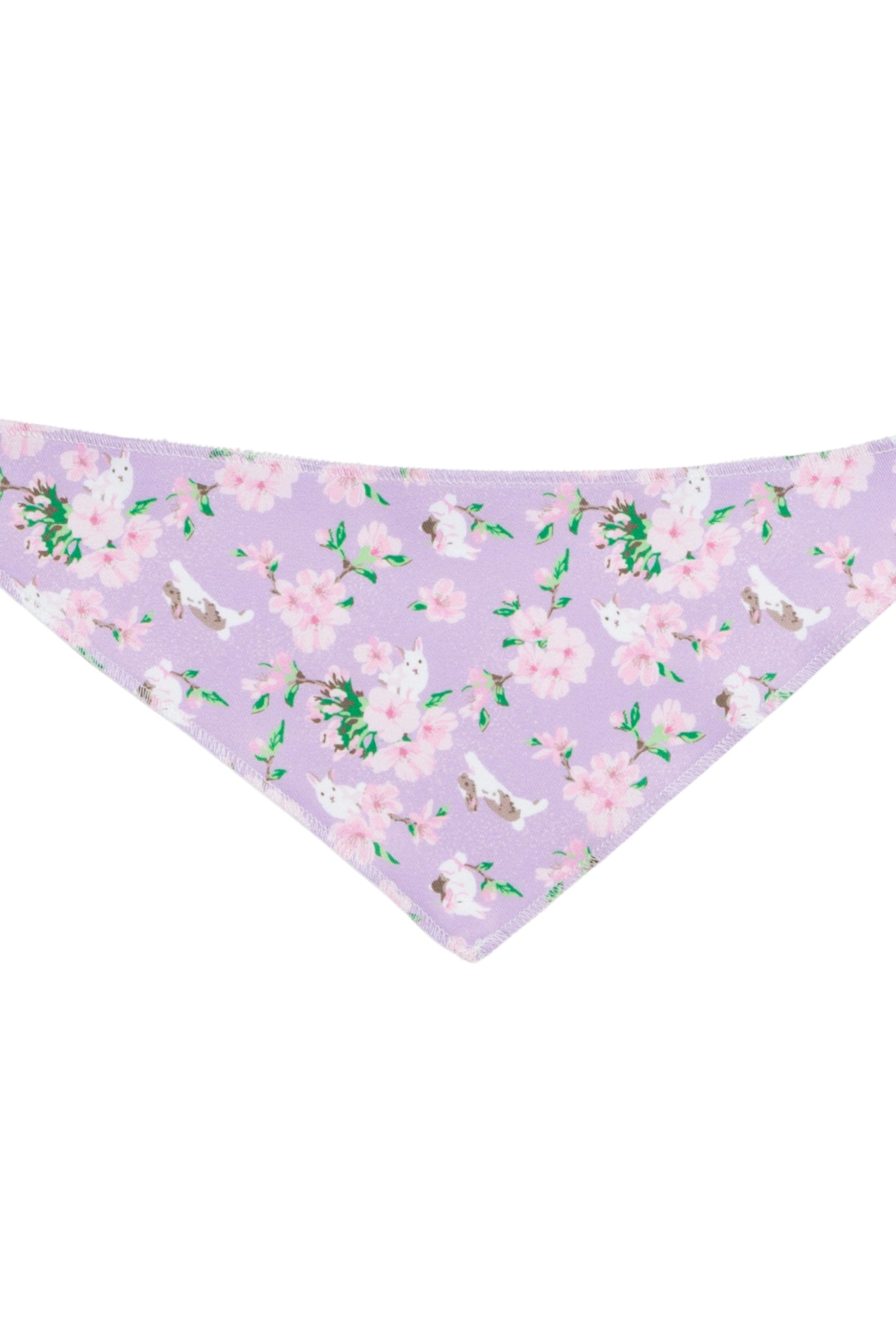 Floral patterned bandana on a white background