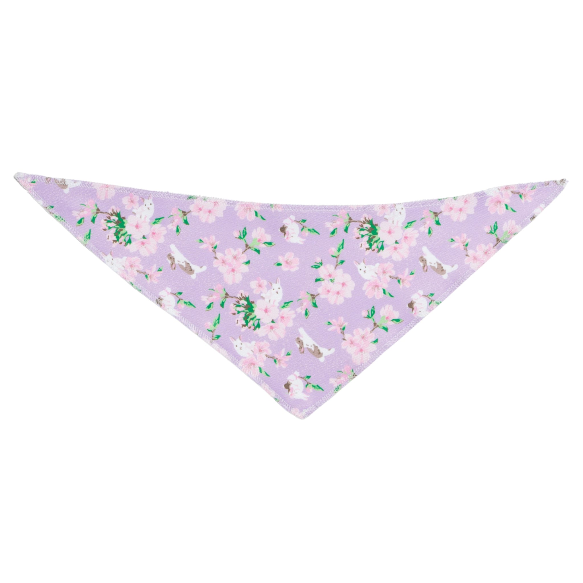 Floral patterned bandana on a white background