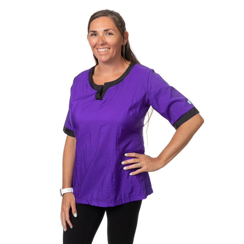 Jodi Murphy Missy Short Sleeve Top Purple in Jodi Murphy Purple