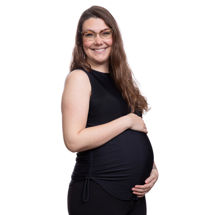 Jacqueline Maternity Athletic Grooming Top Black - Black