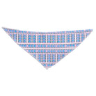 Plaid patterned bandana on a white background